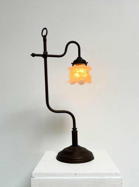 Early 20th C. Art Nouveau Artichoke Lamp